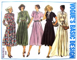 2032 VOG SS-LS FLARE YOKE DRESS LENGTHS PATTERN 8 31.5''
